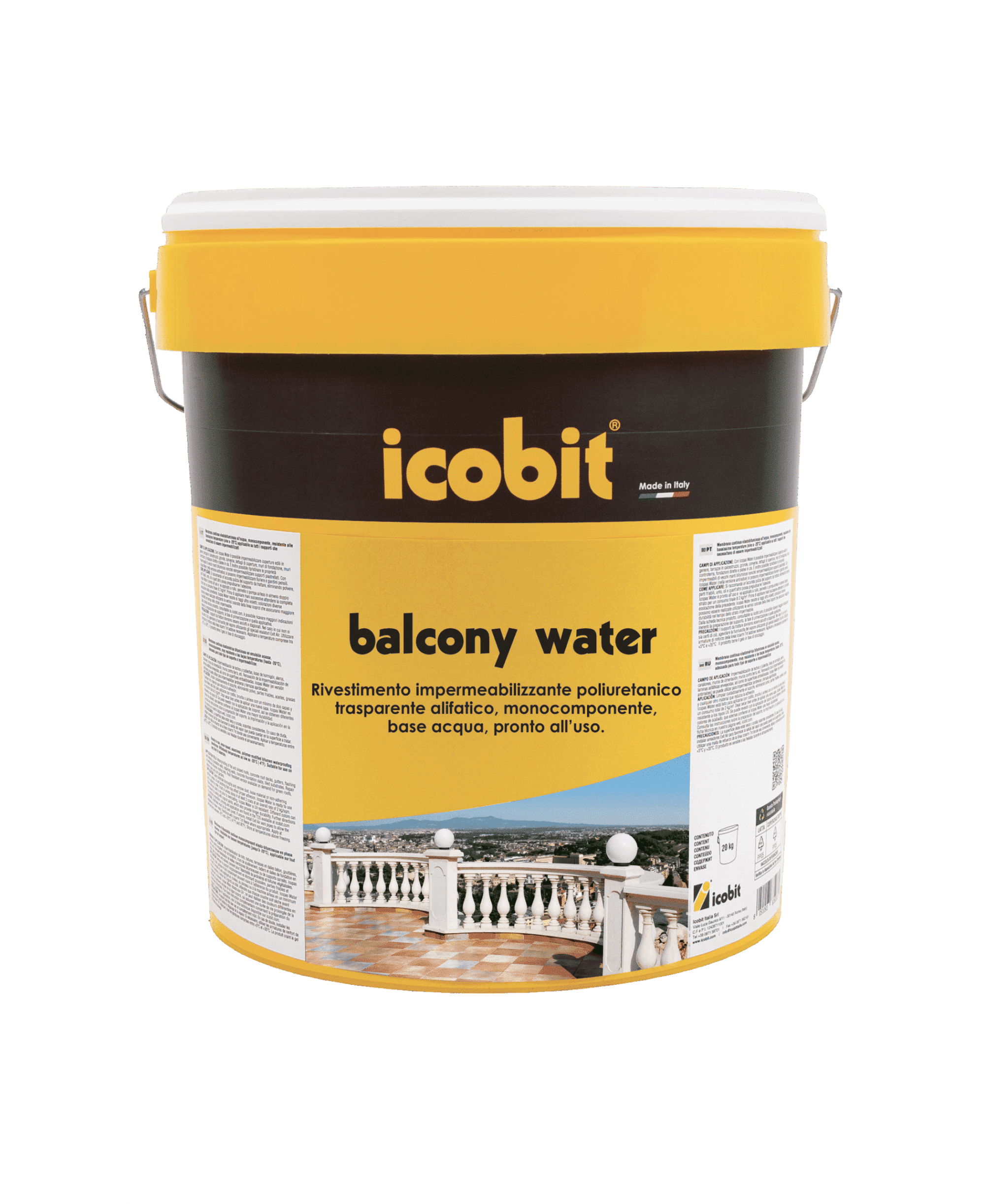 პოლეურეთანის გამჭვირვალე მემბრანა BALCONY WATER 10KG — თხევადი ჰიდროიზოლაცია